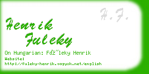 henrik fuleky business card